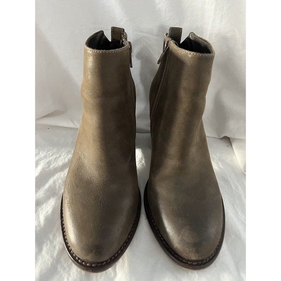 Blondo Nivada Brown Waterproof Leather Booties Women's Dual Side Zip $185 Sz 7.5 - Picture 2 of 5